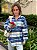 Camisa Feminina Oversized Xadrez Safir Azul e Branco - Imagem 3