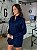 Camisa Feminina Oversized Linho 100% Azul Marinho - Imagem 5