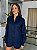 Camisa Feminina Oversized Linho 100% Azul Marinho - Imagem 9