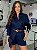 Camisa Feminina Oversized Linho 100% Azul Marinho - Imagem 1
