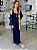 Vestido Feminino Midi Canelado com Fenda Chloe Azul Marinho - Imagem 11