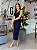 Vestido Feminino Midi Canelado com Fenda Chloe Azul Marinho - Imagem 4