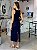 Vestido Feminino Midi Canelado com Fenda Chloe Azul Marinho - Imagem 8