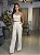 Pantalona Feminina Alfaiataria Linho Listra Malu Natural - Imagem 1