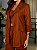 Maxi Blazer Feminino Alfaiataria Manga 7/8 Marrom - Imagem 4