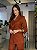 Maxi Blazer Feminino Alfaiataria Manga 7/8 Marrom - Imagem 6