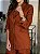 Maxi Blazer Feminino Alfaiataria Manga 7/8 Marrom - Imagem 8