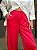 Calça Feminina Wide Leg Malha Acetinada Comfy Rosa Choque - Imagem 2