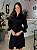 Maxi Camisa Feminina Tricoline Oversized Lorena Preto - Imagem 1