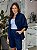 Bermuda Feminina Alfaiataria Linho 100% Elia Azul Marinho - Imagem 4