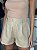 Shorts Feminino Alfaiataria Linho 100% Livia Amêndoa - Imagem 1