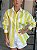 Camisa Feminina Oversized Algodão Flame Listra Branco e Amarelo - Imagem 2