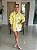Camisa Feminina Oversized Algodão Flame Listra Branco e Amarelo - Imagem 3