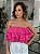 Top Feminino Babados Rosa Choque - Imagem 1