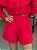 Shorts Feminino Alfaiataria Linho 100% Livia Vermelho - Imagem 3