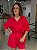 Camisa Feminina Oversized Linho 100% Vermelho - Imagem 1
