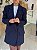 Maxi Blazer Feminino Alfaiataria Oversized Milão Azul Marinho - Imagem 3