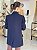 Maxi Blazer Feminino Alfaiataria Oversized Milão Azul Marinho - Imagem 8