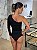 Body Feminino Poliamida Luma Ombro Único Preto - Imagem 6