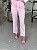 Calça Feminina Alfaiataria Linho 100% Madonna Rosa Barbie - Imagem 1