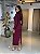 Vestido Feminino Midi Canelado com Fenda Virginia Vinho - Imagem 6