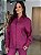 Camisa Feminina Oversized Linho 100% Vinho - Imagem 3
