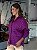 Camisa Feminina Oversized Xadrez Safir Rosa e Marinho - Imagem 4