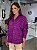Camisa Feminina Oversized Xadrez Safir Rosa e Marinho - Imagem 1