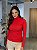 Blusa Feminina Ribana Canelada Gola Alta Dupla Liz Vermelho - Imagem 6