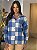 Camisa Feminina Oversized Winter Xadrez Azul - Imagem 4