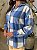 Camisa Feminina Oversized Winter Xadrez Azul - Imagem 3