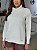 Blusa Feminina Tricô Gola Alta Alongado Areia - Imagem 3