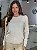 Blusa Feminina Florença Decote Redondo 100% Cashemere Areia - Imagem 2