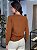 Blusa Feminina Florença Decote Redondo 100% Cashemere Marrom - Imagem 4