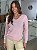Blusa Feminina Roma Decote V 100% Cashemere Rosa Chá - Imagem 2