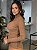 Blusa Feminina Tricô Canelado Gola Camel - Imagem 1