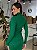 Blusa Feminina Tricô Canelado Gola Verde Bandeira - Imagem 5