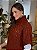 Maxi Poncho Feminino Tricô Gola Alta Marrom - Imagem 6