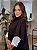 Maxi Poncho Feminino Tricô Gola Alta Cacau - Imagem 4