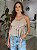Blusa Feminina Alça Chiffon com Babados Bege - Imagem 2