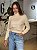 Blusa Feminina Cropped Tricô Gola Alta Pérola - Imagem 2