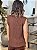 Blusa Feminina Tricô Regata Gola Marrom - Imagem 4