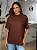 T-shirt Feminina Malha Oversized Aisha Marrom - Imagem 2