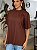 T-shirt Feminina Malha Oversized Aisha Marrom - Imagem 4