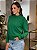 Blusa Feminina Tricô Gola Alta Manga Longa Verde Bandeira - Imagem 1