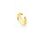 Piercing Encaixe Liso Redondo Banhado A Ouro - Imagem 1