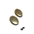 TERMINAL DE ZIPER OVAL 1PAR - DOURADO - Imagem 1