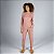 Pijama Feminino Longo com Bolso Terracota - Imagem 1