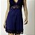Camisola Curta de Alça Azul Navy com Renda - Imagem 3
