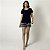 Pijama Feminino Curto Marinho Floral Senses - Imagem 4